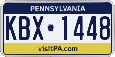 PA license plate KBX1448