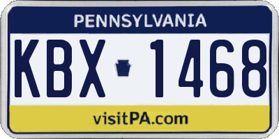 PA license plate KBX1468
