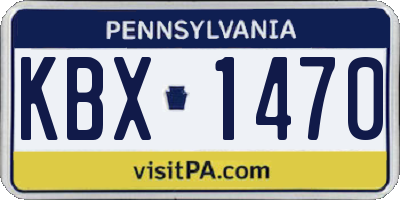 PA license plate KBX1470