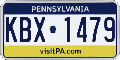 PA license plate KBX1479