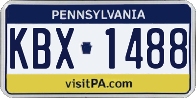 PA license plate KBX1488