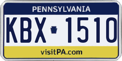 PA license plate KBX1510
