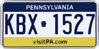 PA license plate KBX1527