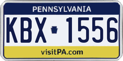 PA license plate KBX1556