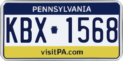 PA license plate KBX1568