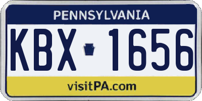 PA license plate KBX1656
