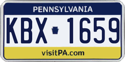 PA license plate KBX1659