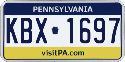 PA license plate KBX1697