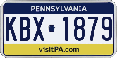 PA license plate KBX1879