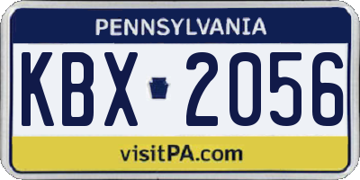 PA license plate KBX2056
