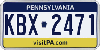 PA license plate KBX2471