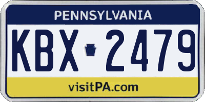 PA license plate KBX2479