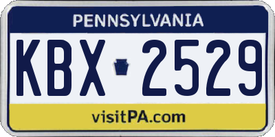 PA license plate KBX2529