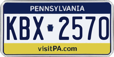 PA license plate KBX2570