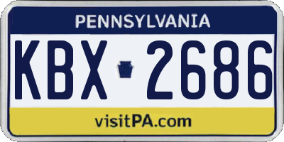 PA license plate KBX2686