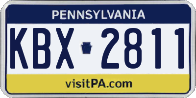 PA license plate KBX2811