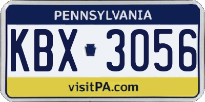 PA license plate KBX3056