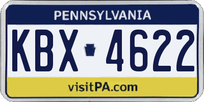 PA license plate KBX4622