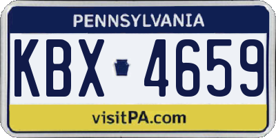 PA license plate KBX4659