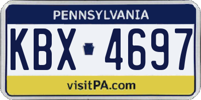 PA license plate KBX4697