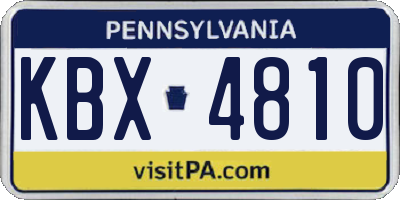 PA license plate KBX4810