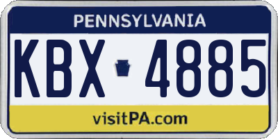 PA license plate KBX4885