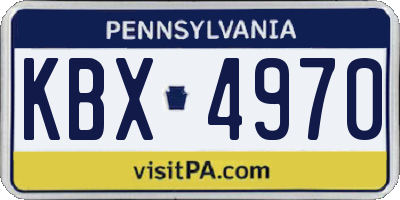 PA license plate KBX4970