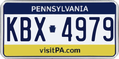 PA license plate KBX4979