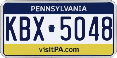PA license plate KBX5048