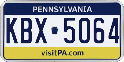 PA license plate KBX5064