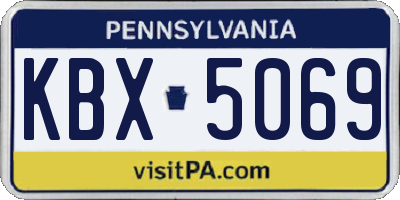 PA license plate KBX5069