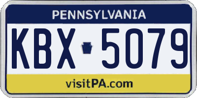 PA license plate KBX5079