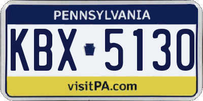 PA license plate KBX5130