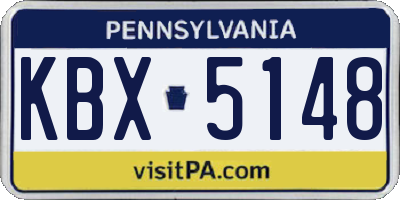 PA license plate KBX5148