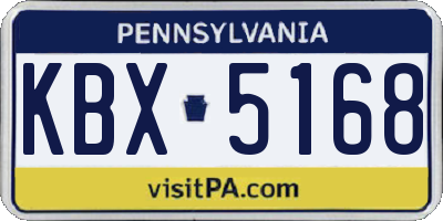 PA license plate KBX5168