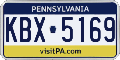PA license plate KBX5169