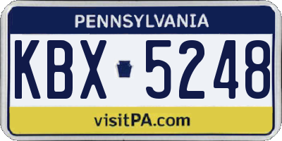 PA license plate KBX5248