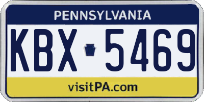 PA license plate KBX5469