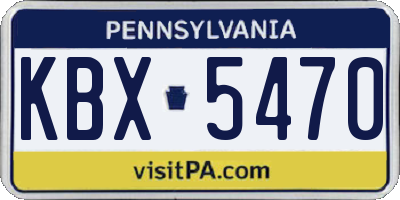 PA license plate KBX5470