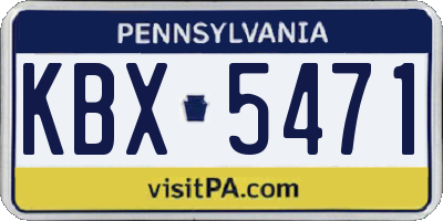 PA license plate KBX5471