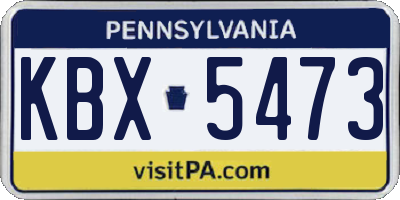 PA license plate KBX5473