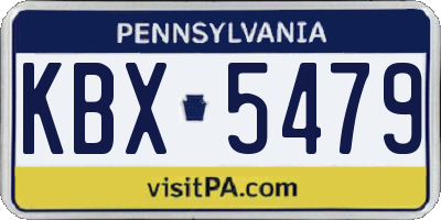PA license plate KBX5479