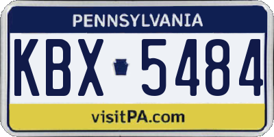 PA license plate KBX5484