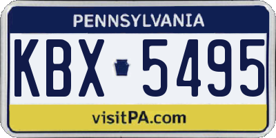 PA license plate KBX5495