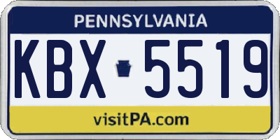 PA license plate KBX5519