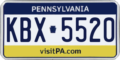 PA license plate KBX5520