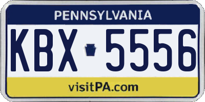PA license plate KBX5556