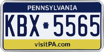 PA license plate KBX5565