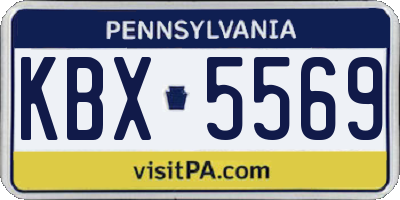 PA license plate KBX5569
