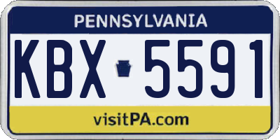 PA license plate KBX5591